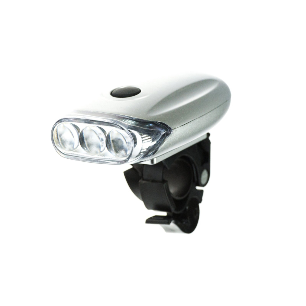Передня велофара Good Bike PANCAKE 3 LED Metallic (94312M-IS) Передня велофара Good Bike PANCAKE 3 LED Metallic (94312M-IS)
