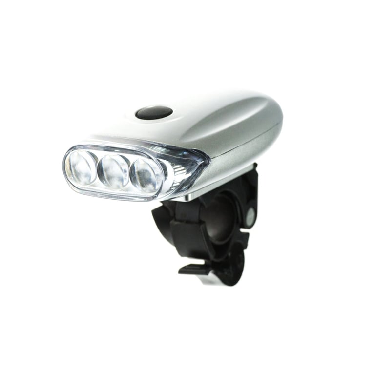Передня велофара Good Bike PANCAKE 3 LED Metallic (94312M-IS) - фото 1