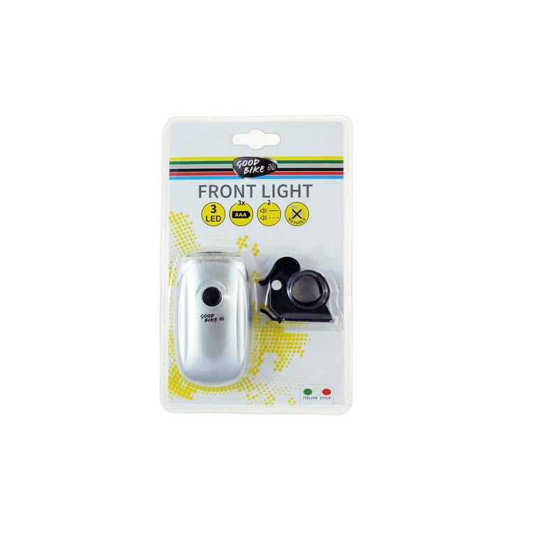 Передня велофара Good Bike PANCAKE 3 LED Metallic (94312M-IS) - фото 2