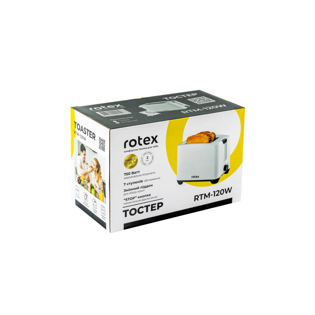 Тостер Rotex RTM120-W - фото 4 Тостер Rotex RTM120-W - фото 4