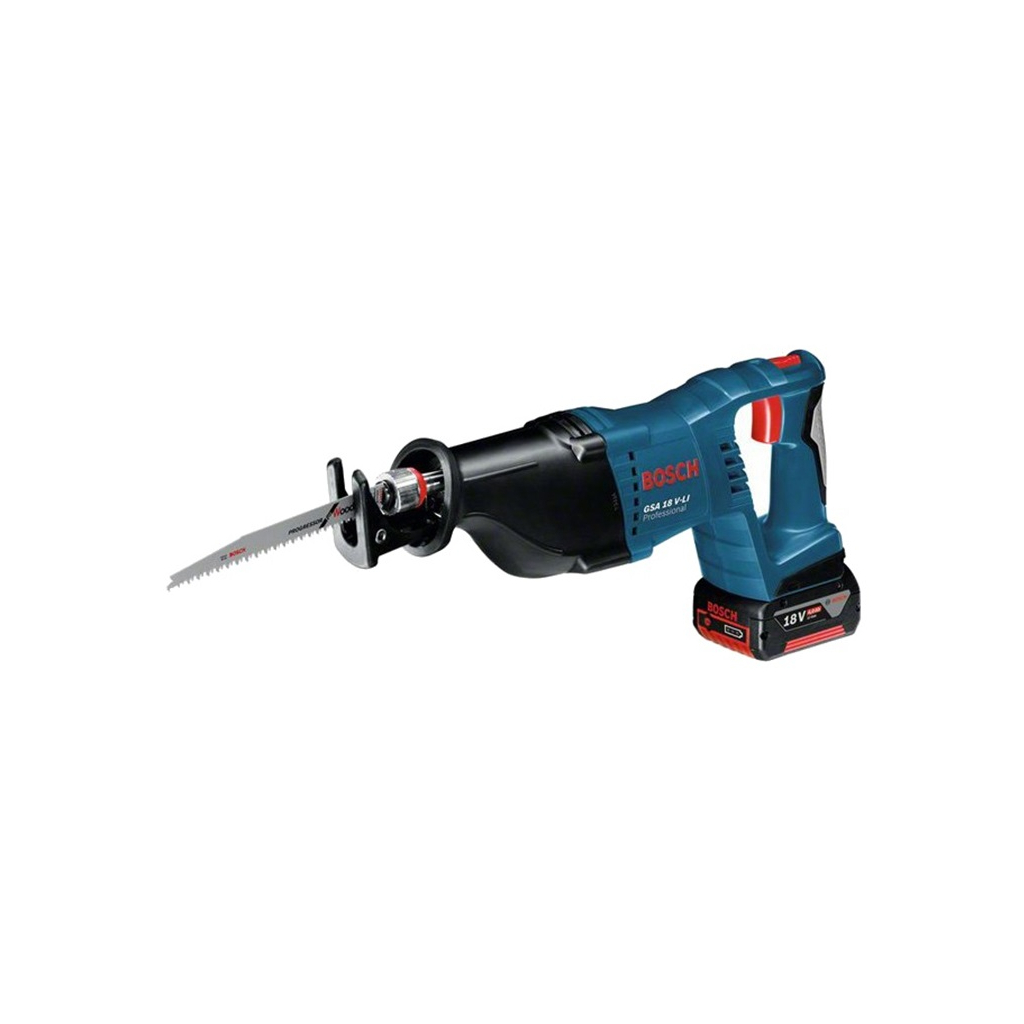 Шабельна пила Bosch GSA 18 V-LI + GBA 18 4,0 Ач + GAL 18V-40 (0.615.990.L6H) - фото 1 Шабельна пила Bosch GSA 18 V-LI + GBA 18 4,0 Ач + GAL 18V-40 (0.615.990.L6H) - фото 1