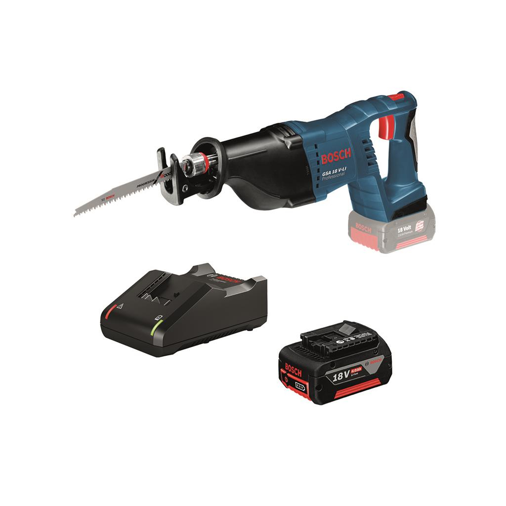 Шабельна пила Bosch GSA 18 V-LI + GBA 18 4,0 Ач + GAL 18V-40 (0.615.990.L6H) - фото 8 Шабельна пила Bosch GSA 18 V-LI + GBA 18 4,0 Ач + GAL 18V-40 (0.615.990.L6H) - фото 8