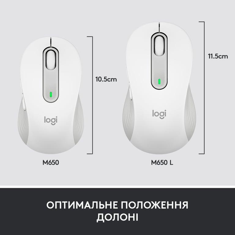 Мишка Logitech Signature M650 Wireless for Business Off-White (910-006275) - фото 7
