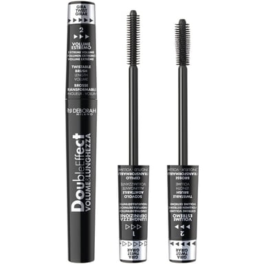Туш для вій Deborah Double Effect Volume & Lunghezza Black (8009518283907) - фото 1