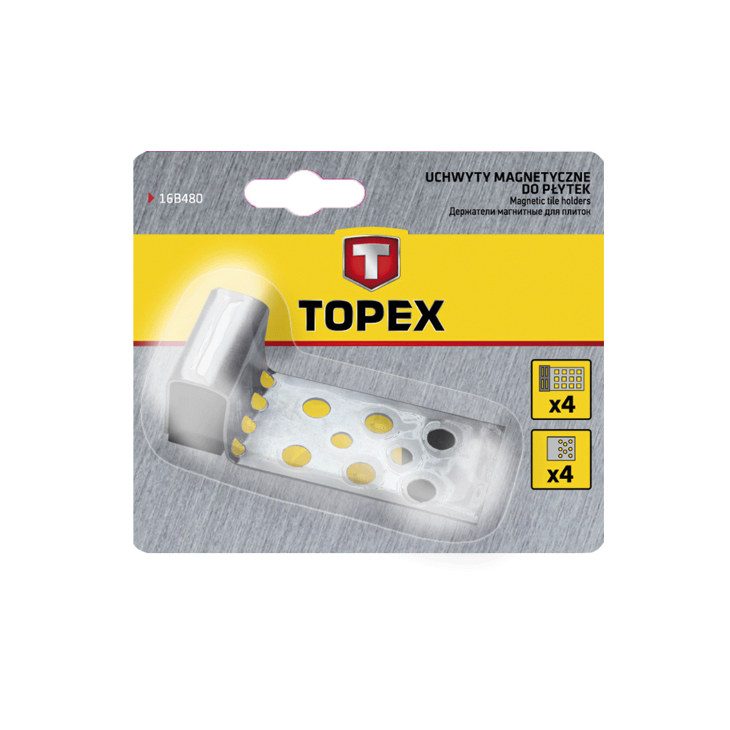 Набір інструментів Topex магніти для кахельної плитки 4 шт. (16B480) - фото 2 Набір інструментів Topex магніти для кахельної плитки 4 шт. (16B480) - фото 2