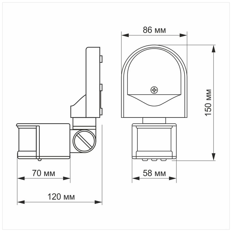 Датчик руху Videx 220V 1200W інфрачервоний (VL-SPW02W) - фото 3