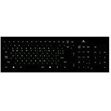 Наклейка на клавіатуру XoKo 109 keys UA/rus green, Latin white (XK-KB-STCK-BG) - фото 1