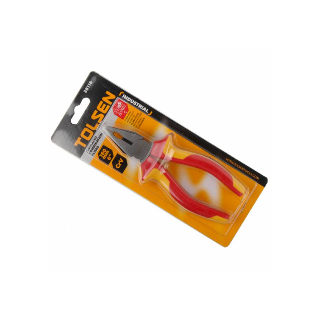 Плоскогубці Tolsen діелектричні 160 мм (V16006) - фото 3 Плоскогубці Tolsen діелектричні 160 мм (V16006) - фото 3