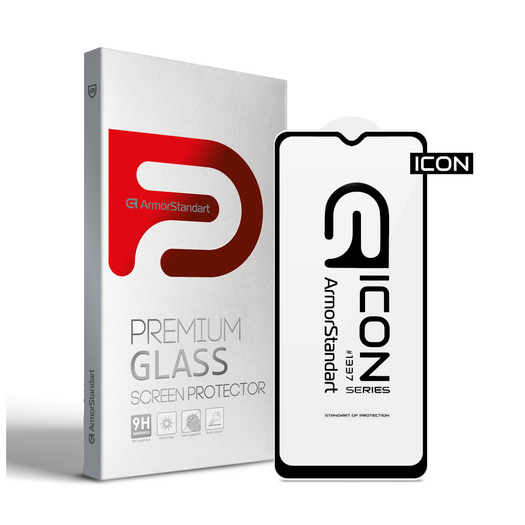 Скло захисне Armorstandart Icon Xiaomi Redmi 10C / 12C Black (ARM61296) - головне фото