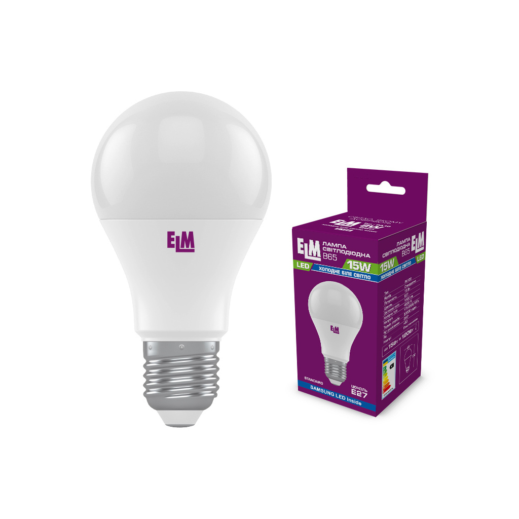 Лампочка ELM B65 15W PA10S E27 4000K (18-0194) Лампочка ELM B65 15W PA10S E27 4000K (18-0194)