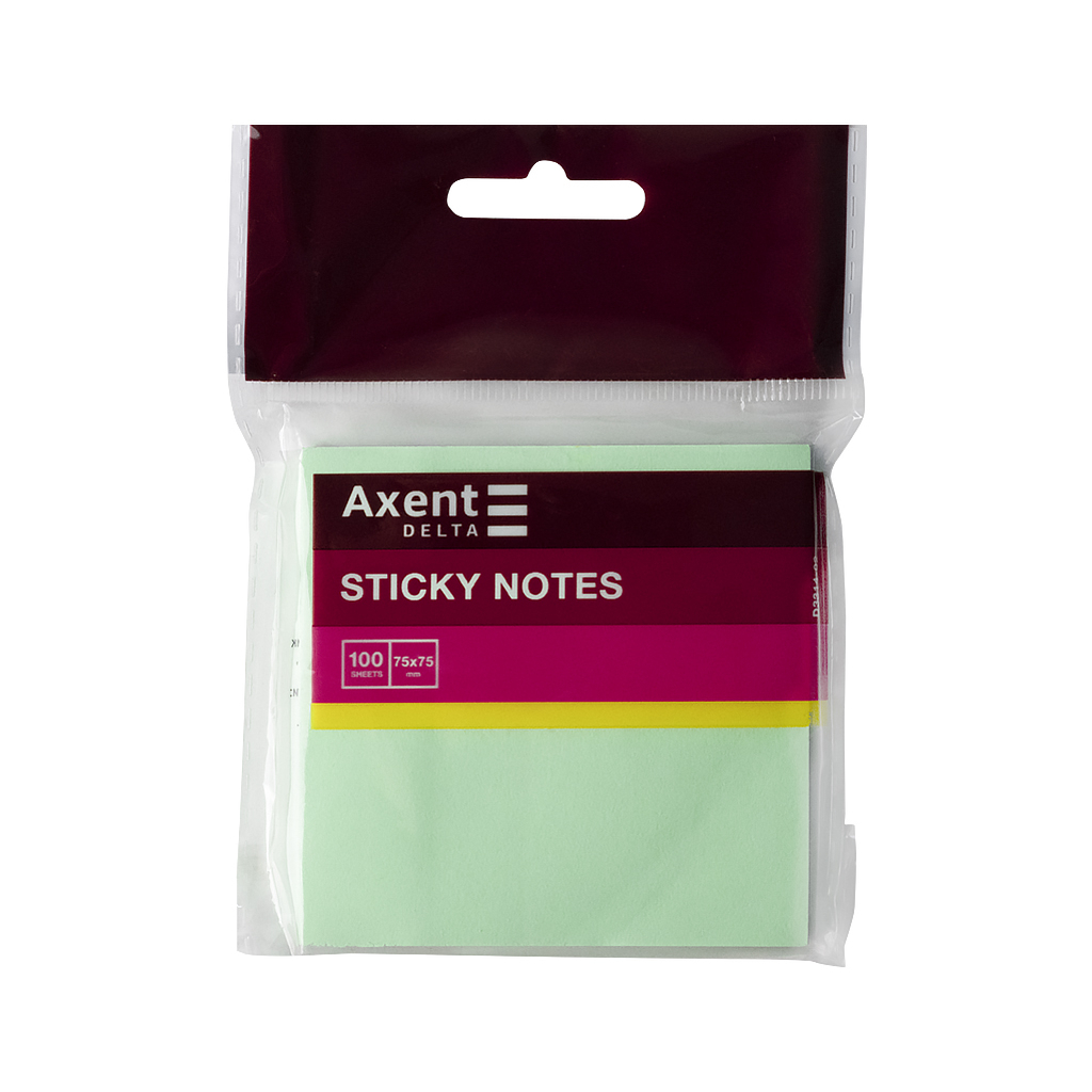 Папір для нотаток Axent 75x75мм, 100 аркушів зелений (D3314-02) - фото 2 Папір для нотаток Axent 75x75мм, 100 аркушів зелений (D3314-02) - фото 2