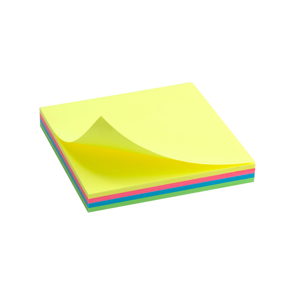Папір для нотаток Axent 75x75мм, 100 аркушів неон (D3325-02) - фото 1
