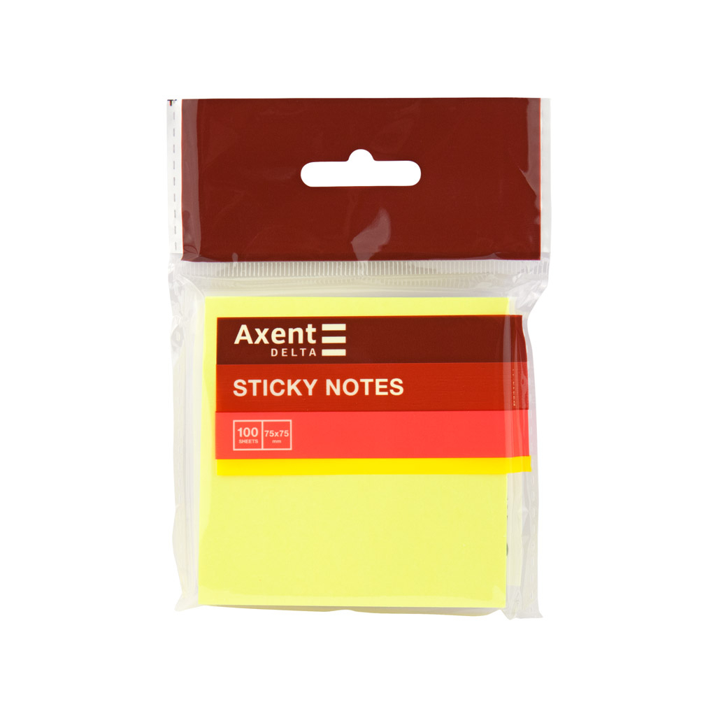 Папір для нотаток Axent 75x75мм, 100 аркушів жовтий (D3414-11) - фото 2 Папір для нотаток Axent 75x75мм, 100 аркушів жовтий (D3414-11) - фото 2