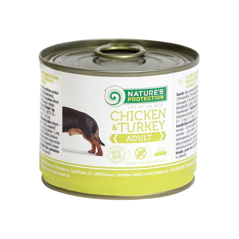 Консерви для собак Nature’s Protection Adult Chicken&Turkey 400 г (KIK24630)