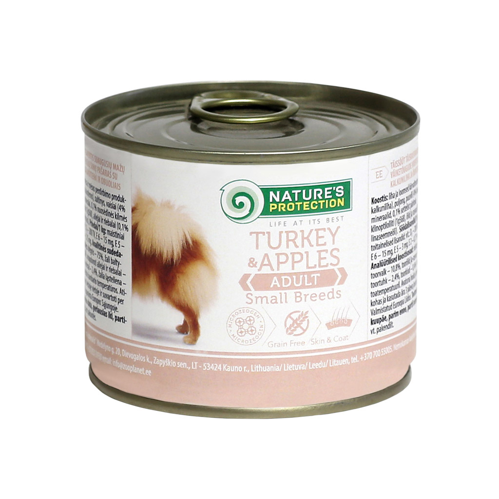 Консерви для собак Nature%27s Protection Adult Small Breeds Turkey&Apples 200 г (KIK24520) - головне фото