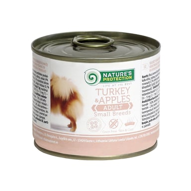 Консерви для собак Nature's Protection Adult Small Breeds Turkey&Apples 200 г (KIK24520) - фото 1