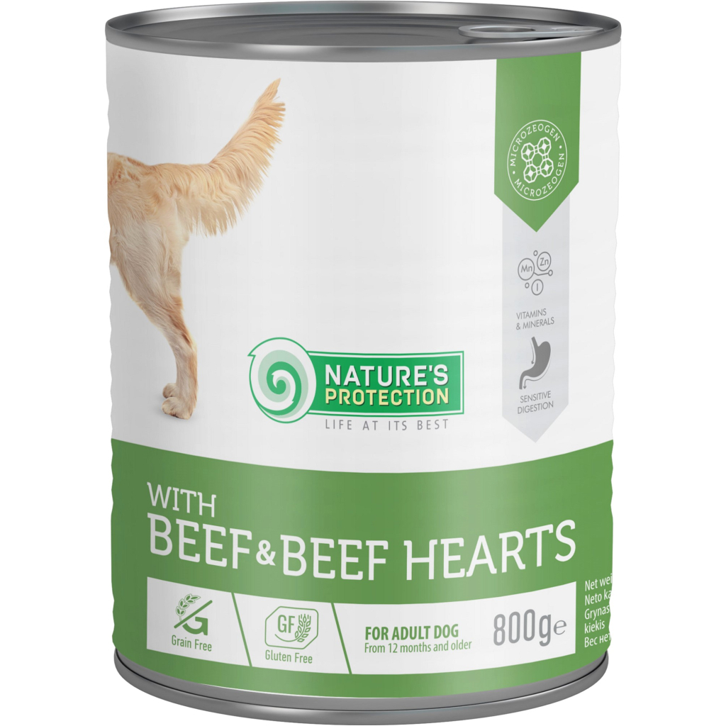 Консерви для собак Nature's Protection with Beef&Beef Hearts 800 г (KIK45603) - фото 1 Консерви для собак Nature's Protection with Beef&Beef Hearts 800 г (KIK45603) - фото 1