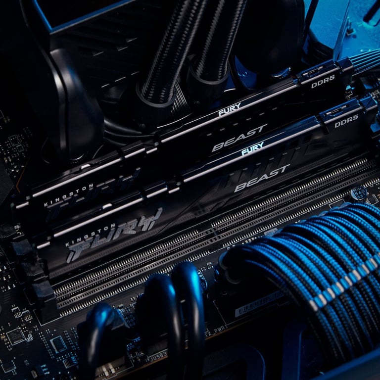 Модуль пам'яті для комп'ютера DDR5 32GB (2x16GB) 5600 MHz Beast AM5 Black Kingston Fury (ex.HyperX) (KF556C36BBEK2-32) - фото 5