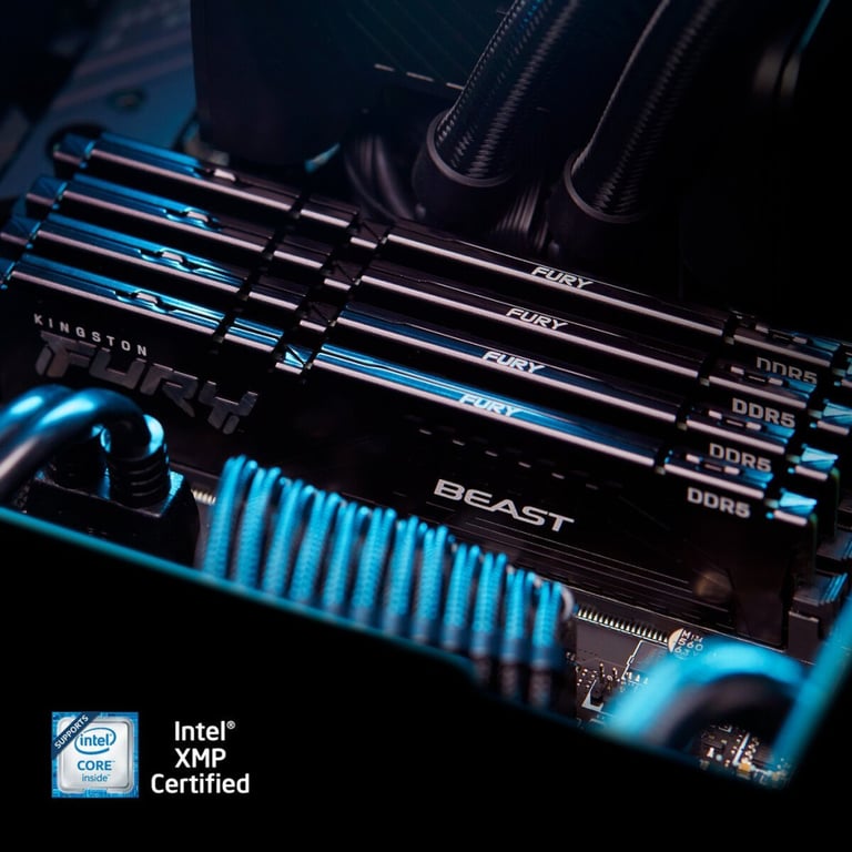 Модуль пам'яті для комп'ютера DDR5 32GB (2x16GB) 5600 MHz Beast AM5 Black Kingston Fury (ex.HyperX) (KF556C36BBEK2-32) - фото 6