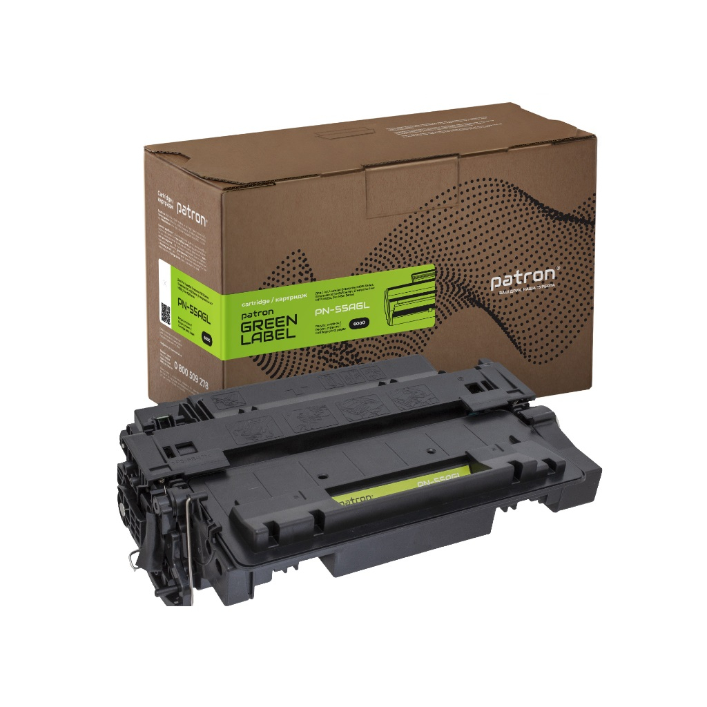 Картридж Patron HP 55A (CE255A) Green Label (PN-55AGL) - фото 1