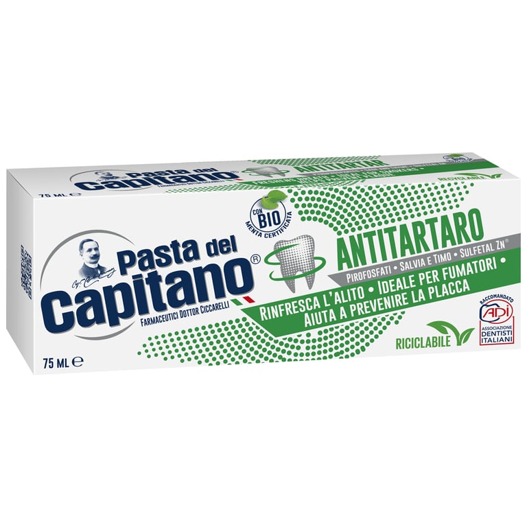 Зубна паста Pasta del Capitano Antitartaro Проти зубного каменю 75 мл (8002140039119) - фото 2
