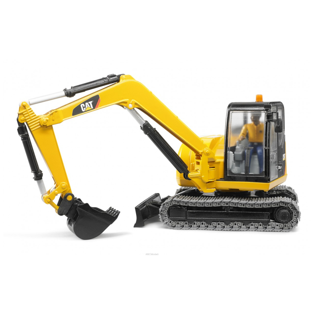 Спецтехніка Bruder Міні-екскаватор Cat з будівельником 1:16 (02466) Спецтехніка Bruder Міні-екскаватор Cat з будівельником 1:16 (02466)