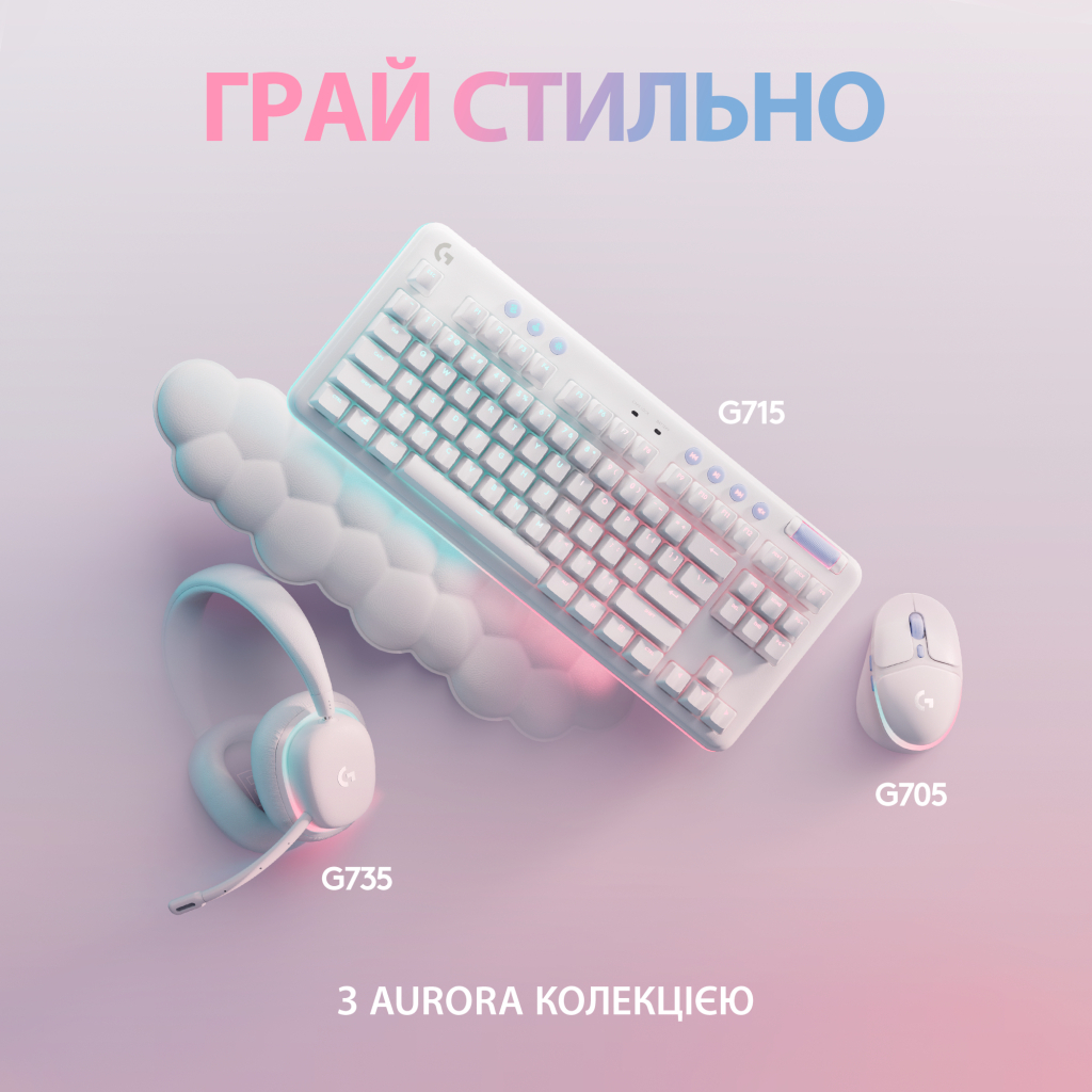 Клавіатура Logitech G713 Aurora Gaming GX Red USB UA Off-White (920-010678) - фото 8 Клавіатура Logitech G713 Aurora Gaming GX Red USB UA Off-White (920-010678) - фото 8