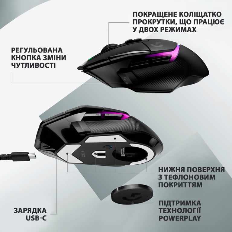 Мишка Logitech G502 X Plus Wireless Black (910-006162) - фото 7
