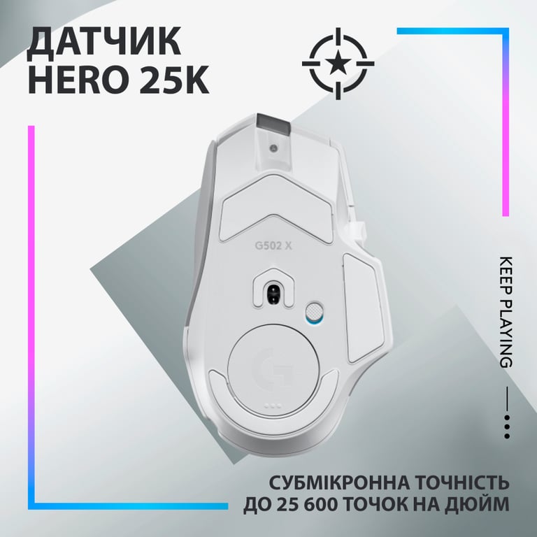 Мишка Logitech G502 X Plus Wireless White (910-006171) - фото 4