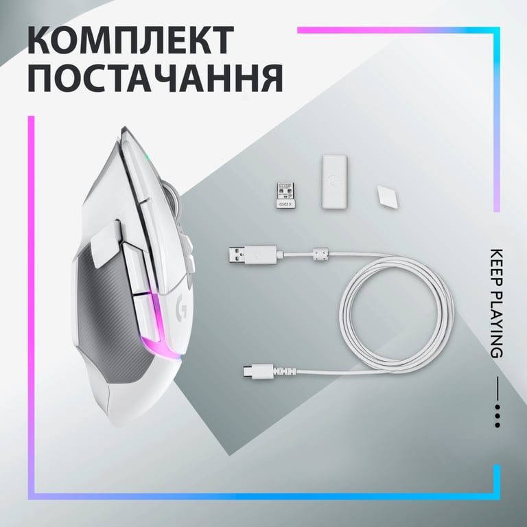 Мишка Logitech G502 X Plus Wireless White (910-006171) - фото 9