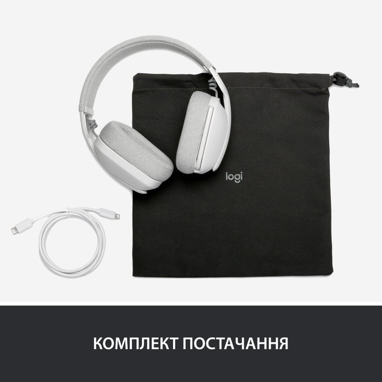 Навушники Logitech Zone Vibe 100 Wireless Off-White (981-001219) - фото 10