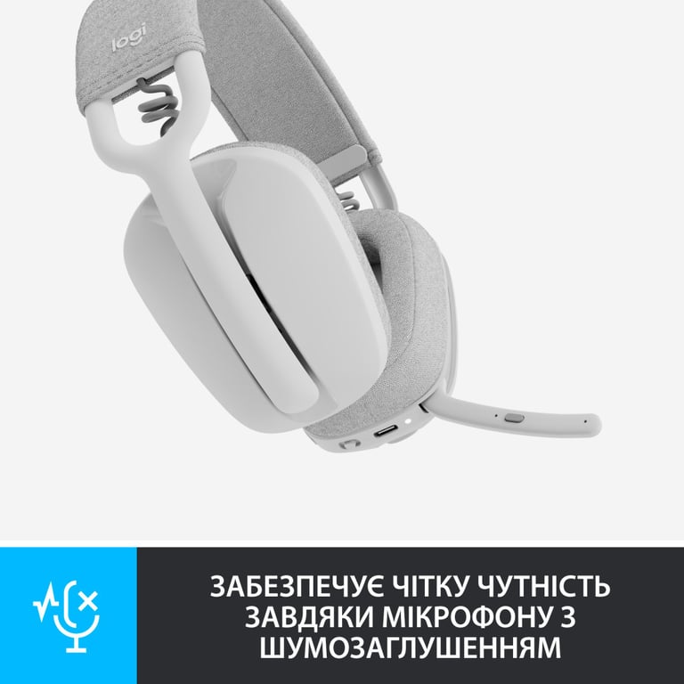 Навушники Logitech Zone Vibe 100 Wireless Off-White (981-001219) - фото 3