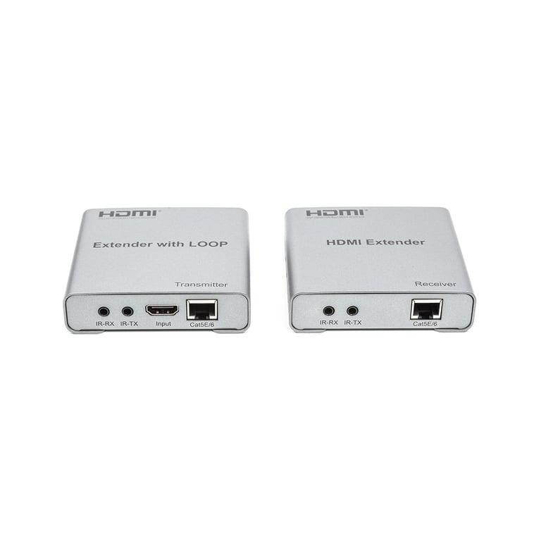 Адаптер HDMI 4K/30hz, up to 100m via CAT5E/6, loop-out (HDES12-LOOP) PowerPlant (CA912964) - фото 2