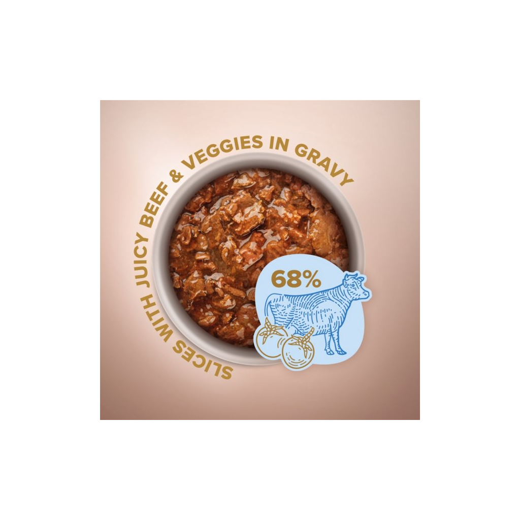 Вологий корм для собак Club 4 Paws Selection Плюс Шматочки з яловичиною та овочами в соусі 85 г (4820215368063) - фото 2 Вологий корм для собак Club 4 Paws Selection Плюс Шматочки з яловичиною та овочами в соусі 85 г (4820215368063) - фото 2