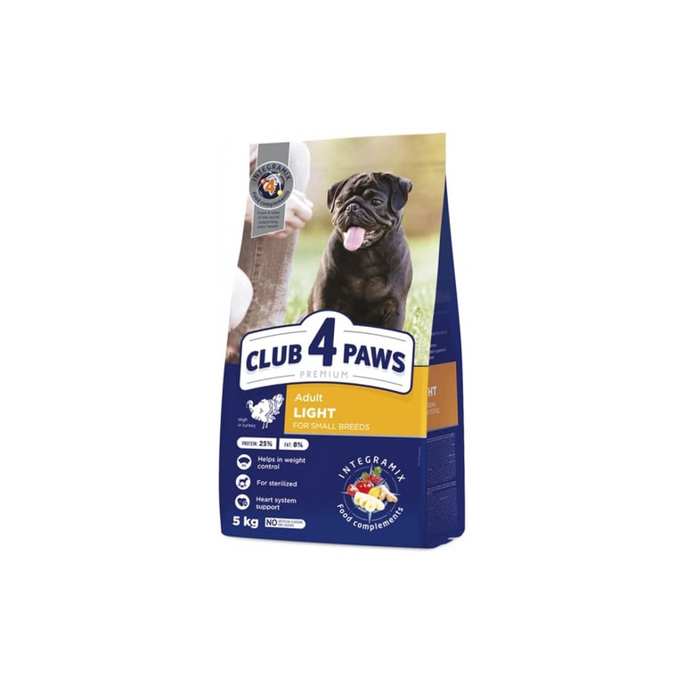 Сухий корм для собак Club 4 Paws Преміум. Контроль ваги з індичкою для малих порід 5 кг (4820215367851) - фото 1