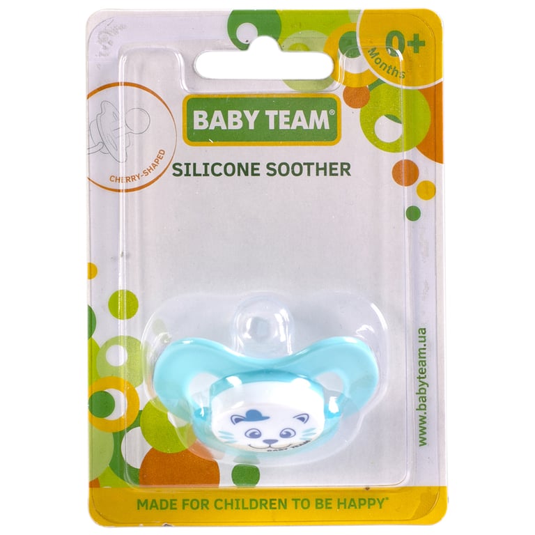 Пустушка Baby Team силіконова,класична, 0+ міс (3007_блакитний) - фото 3