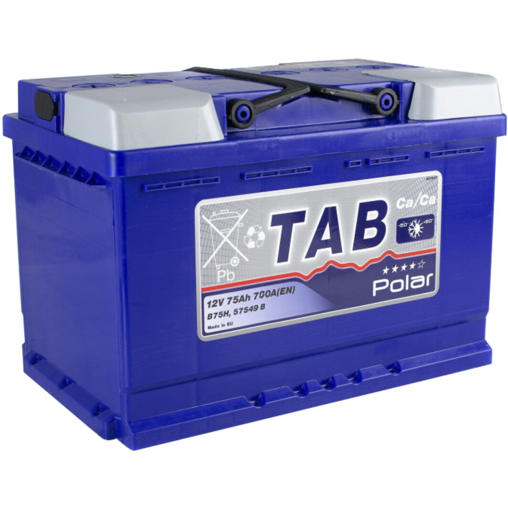 Акумулятор автомобільний TAB 75 Ah/12V Polar Blue Euro (121 075) - фото 1 Акумулятор автомобільний TAB 75 Ah/12V Polar Blue Euro (121 075) - фото 1