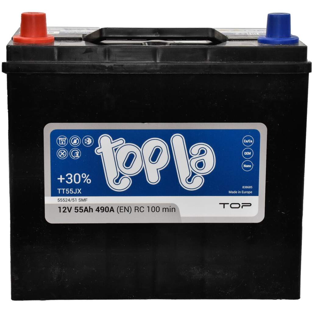 Акумулятор автомобільний Topla 55 Ah/12V Top/Energy Japan (118 355) Акумулятор автомобільний Topla 55 Ah/12V Top/Energy Japan (118 355)