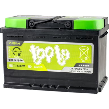 Акумулятор автомобільний Topla 70 Ah/12V AGM Euro (114 070) - фото 1