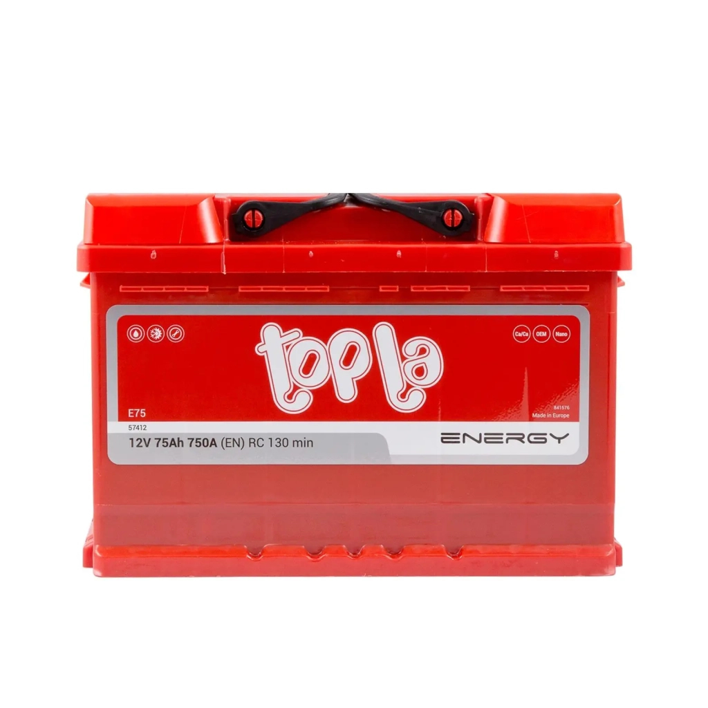 Акумулятор автомобільний Topla 75 Ah/12V Energy Euro 750A (108 075) Акумулятор автомобільний Topla 75 Ah/12V Energy Euro 750A (108 075)