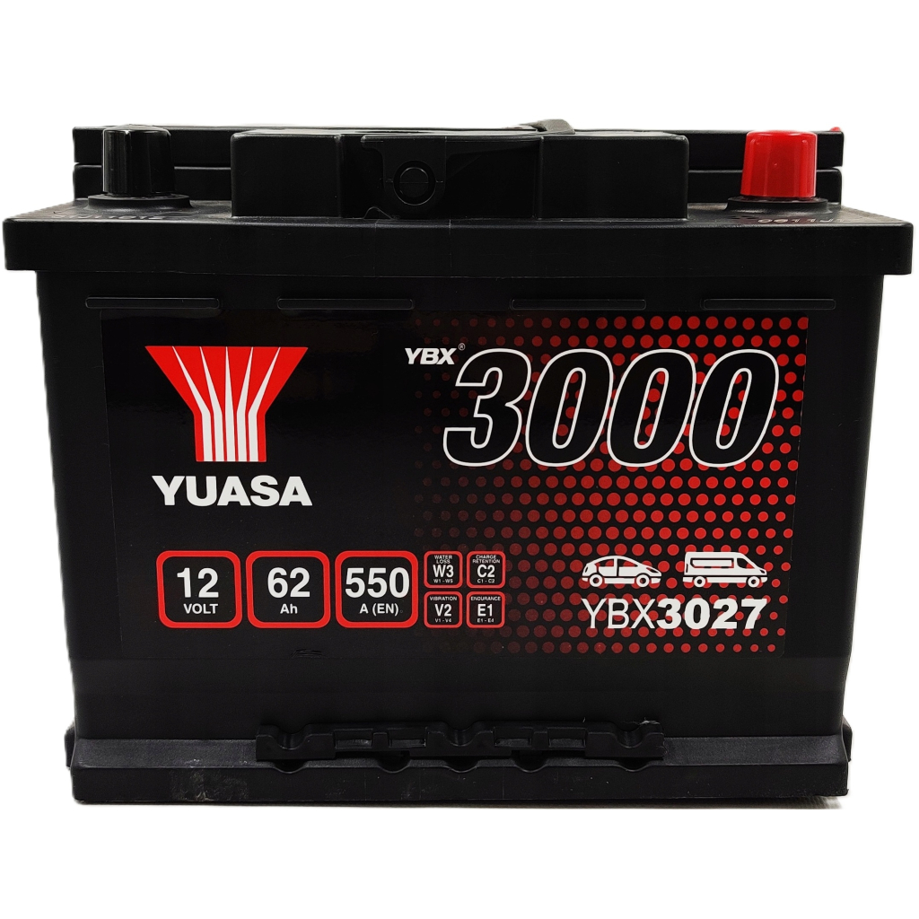 Акумулятор автомобільний Yuasa 12V 62Ah SMF Battery (YBX3027) Акумулятор автомобільний Yuasa 12V 62Ah SMF Battery (YBX3027)