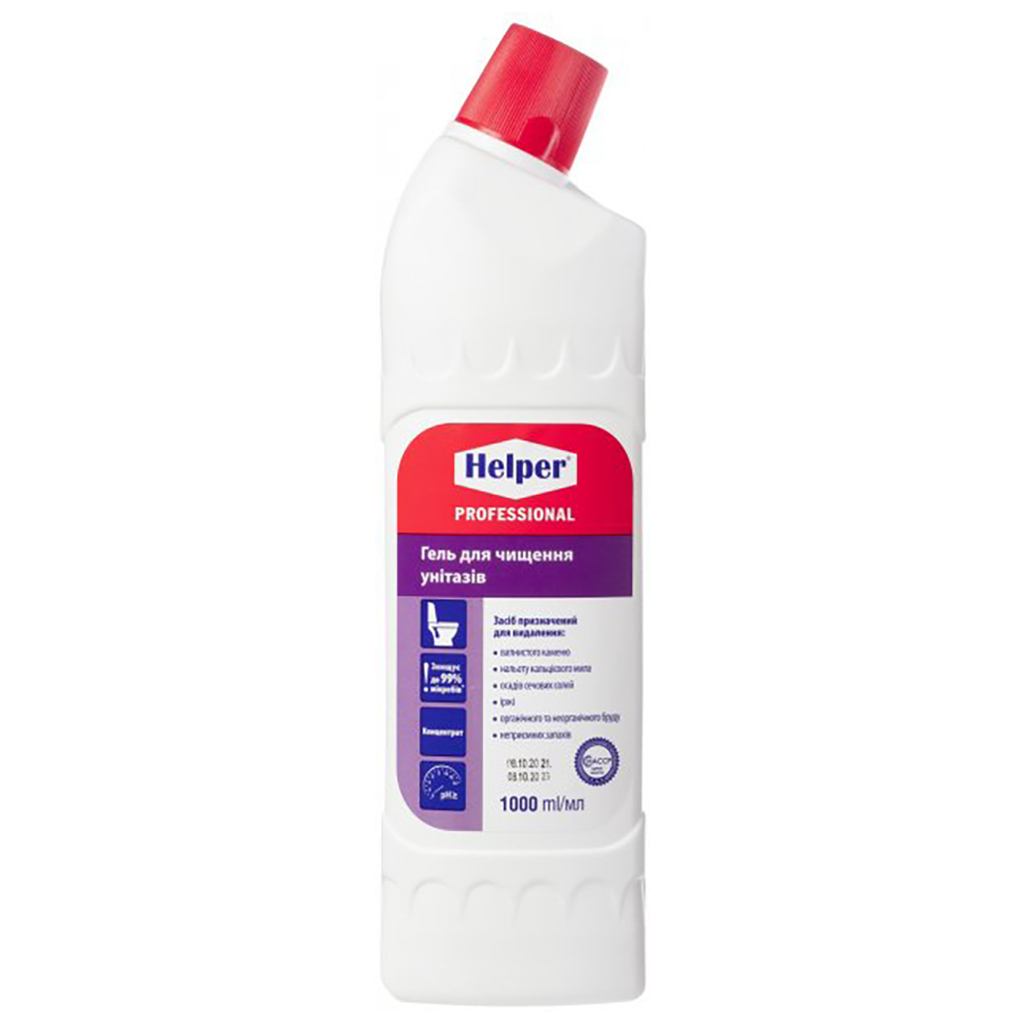 Засіб для чищення унітазу Helper Professional 1 л (4823019010046) - фото 1 Засіб для чищення унітазу Helper Professional 1 л (4823019010046) - фото 1