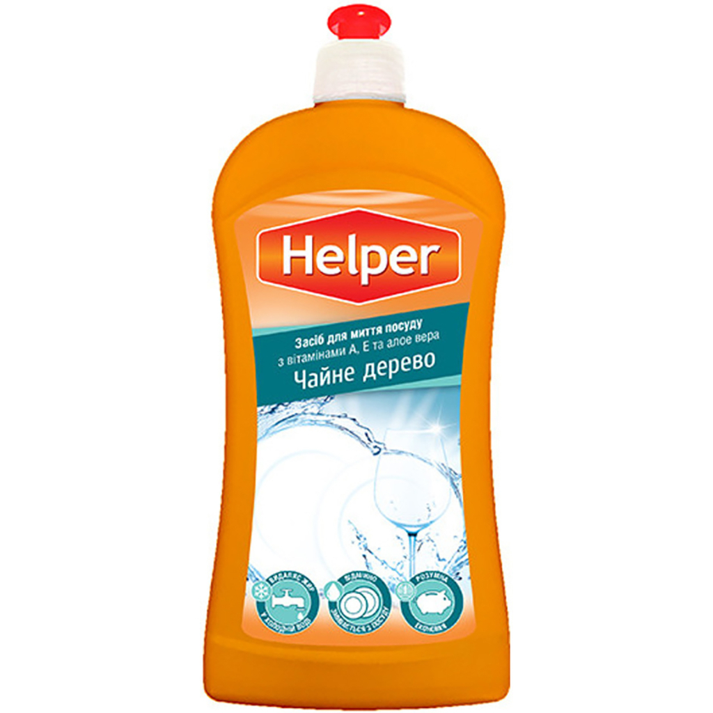 Засіб для ручного миття посуду Helper Чайне дерево 495 мл (4823019010275) Засіб для ручного миття посуду Helper Чайне дерево 495 мл (4823019010275)