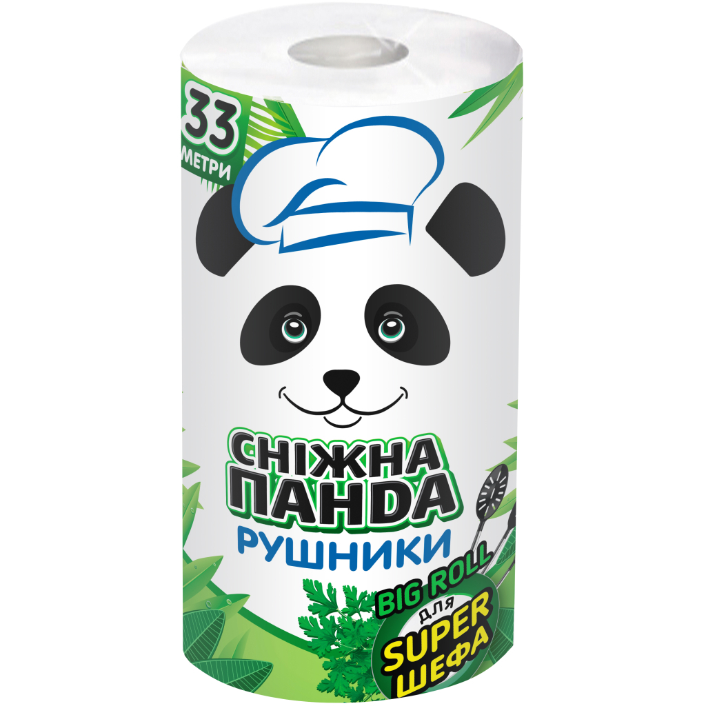 Паперові рушники Сніжна Панда Big Roll 2 шари 1 рулон (4823019010978) - фото 1 Паперові рушники Сніжна Панда Big Roll 2 шари 1 рулон (4823019010978) - фото 1