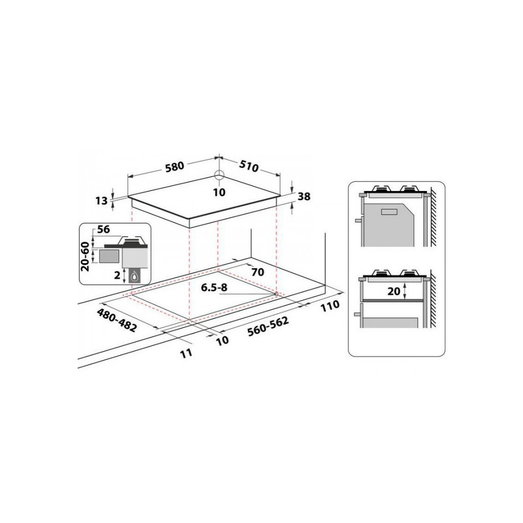 Варочна поверхня Whirlpool TGML661IX - фото 4 Варочна поверхня Whirlpool TGML661IX - фото 4