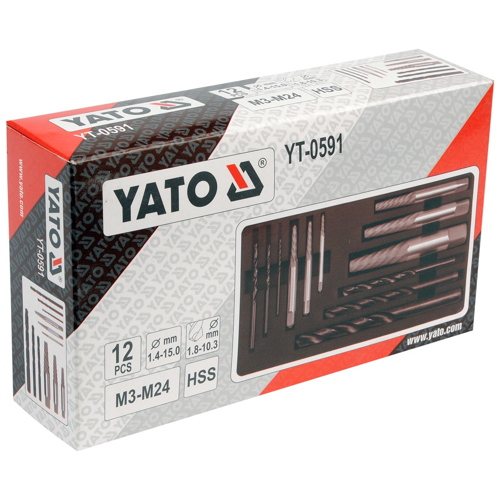 Екстрактор Yato YT-0591 набір 12шт (YT-0591) - фото 4 Екстрактор Yato YT-0591 набір 12шт (YT-0591) - фото 4