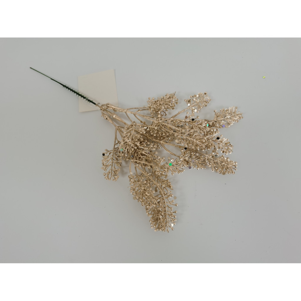 Декоративна гілка YES! Fun 28 см, золото, гліттер (973905) - фото 1