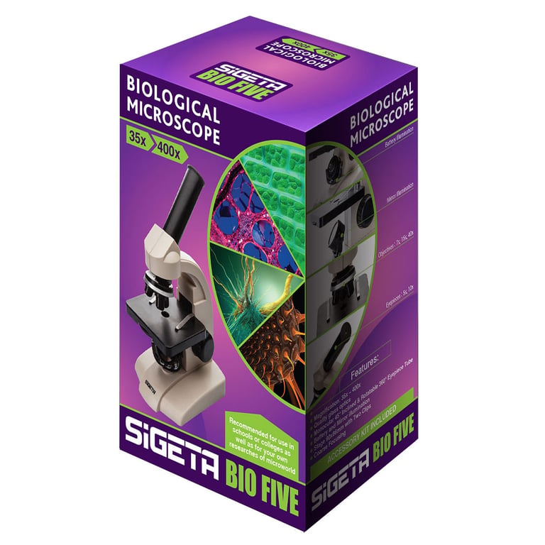 Мікроскоп Sigeta Bio Five 35x-400x (65227) - фото 9