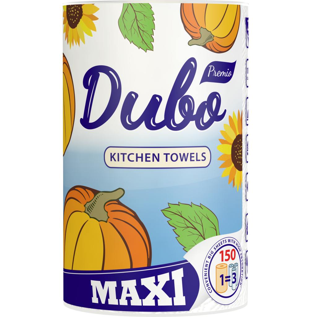 Паперові рушники Диво Premio Maxi 2 шари 150 відривів 1 рулон (4820003833230) - фото 1