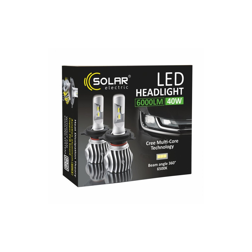 Автолампа SOLAR H7 CANBUS 12/24V 6500K 6000Lm 50W Cree Chip 1860 (8607) - фото 7 Автолампа SOLAR H7 CANBUS 12/24V 6500K 6000Lm 50W Cree Chip 1860 (8607) - фото 7